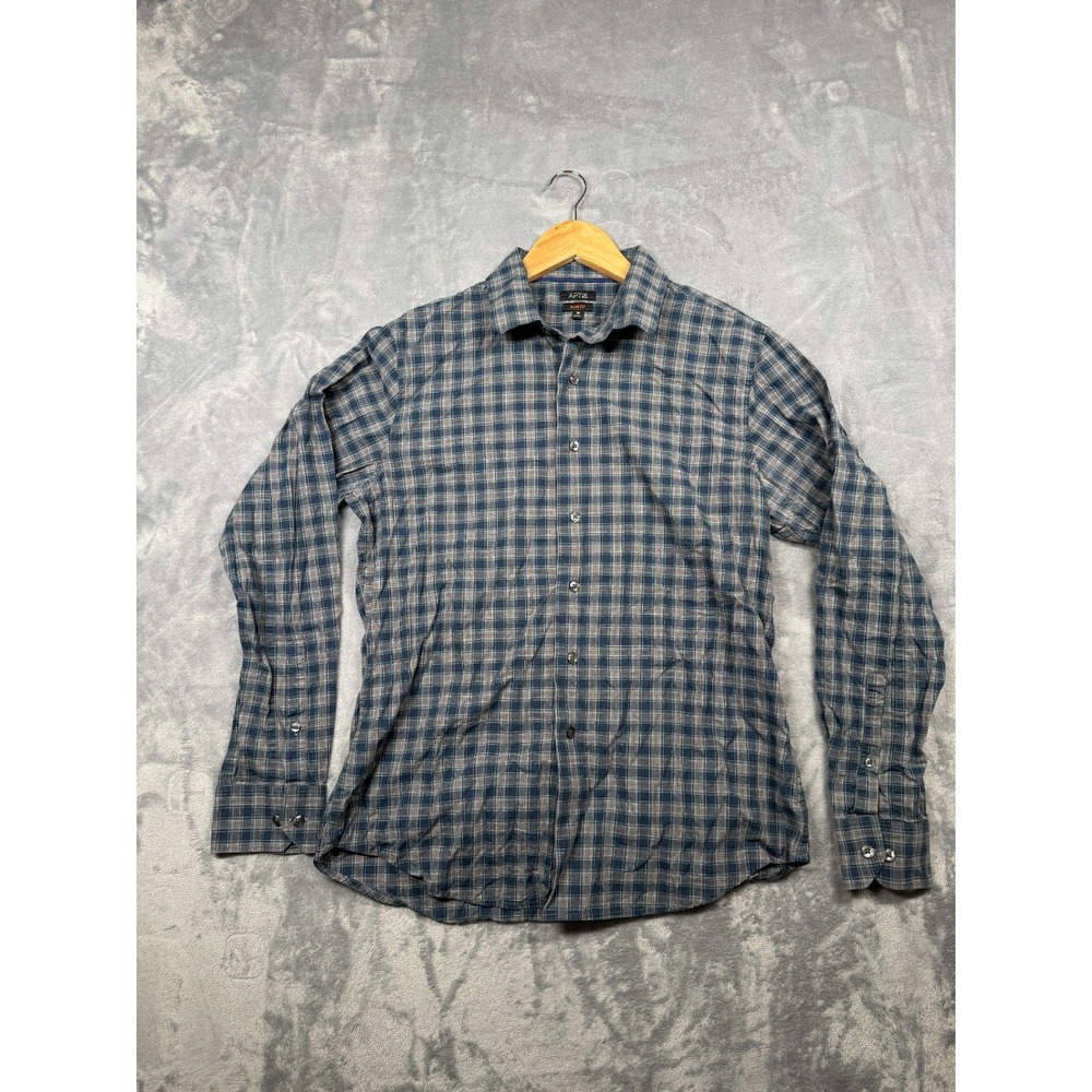 Apt. 9 Slim Fit Casual Shirt Mens M Multi Plaid Classic Long Sleeve Button Up